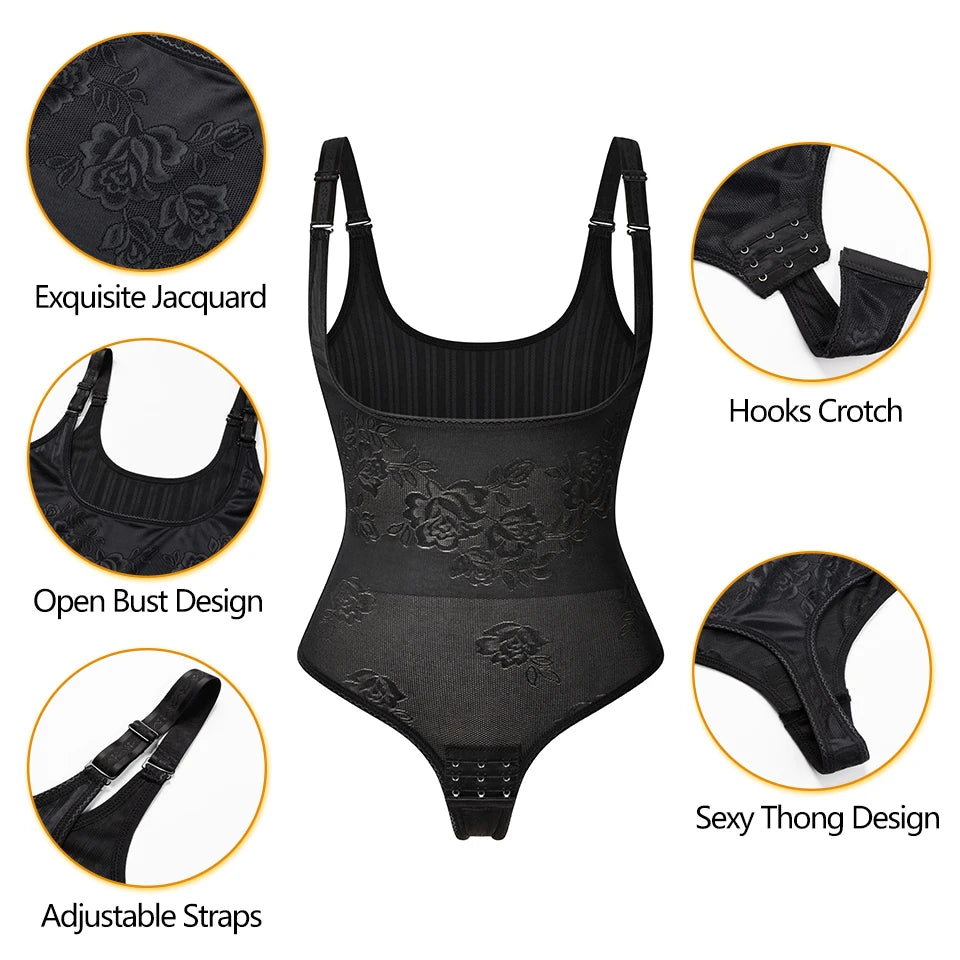 SexyStyle Women Shapewear Bodysuit Thong Panty Body Shaper Waist Trainer Corrective Underwear Tummy Control Shapewear Fajas Colombianas