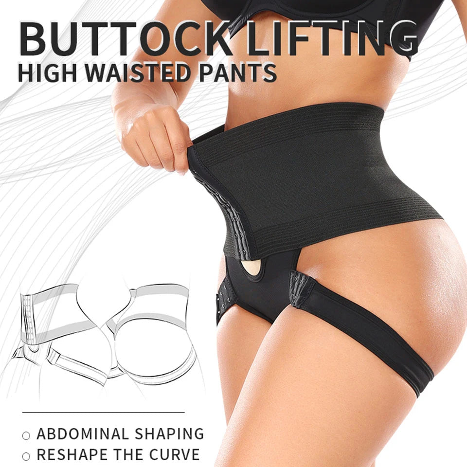 Sexystyle Butt Lifter Panties with Band Buttocks Pulling Underwear Body Shaper Waist Trainer Briefs Hip Enhancer T-back Shapewear Girdle