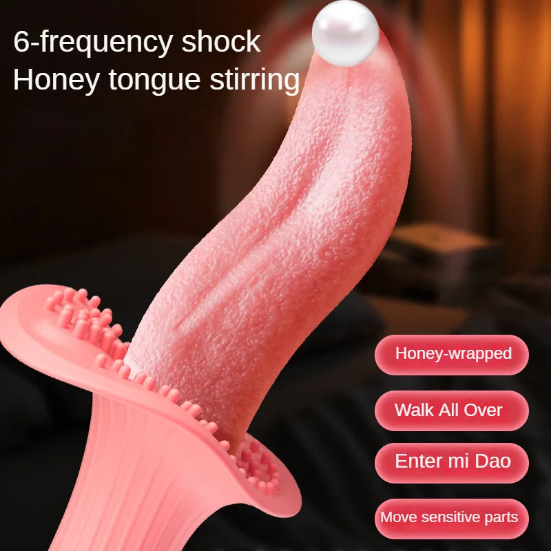 SexyStyle Realistic Tongue Licking Vibrator Pussy Licking Blowjob Clit Breast Breast Stimulation for Women Sex Toys Masturbation Toys - MiroleekNeto