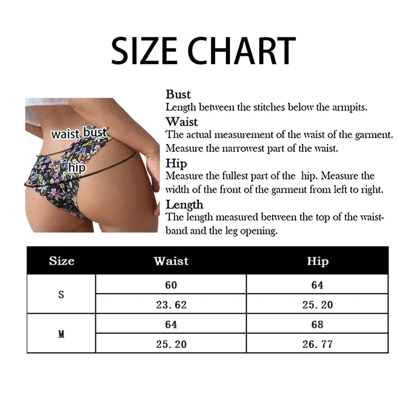 SexyStyle Print Lace Thongs for Women Underpants Low-Rise T Panties Seamless Comfortable Briefs Breathable Lingerie Female Underwear - MiroleekNeto