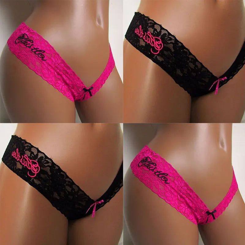 sexystyle Women's Sexy Panties Lingerie for Sex Lace Solid Color Ladies Panties Embroidery Sexy Underpants For Women T-back G-string Thong - MiroleekNeto