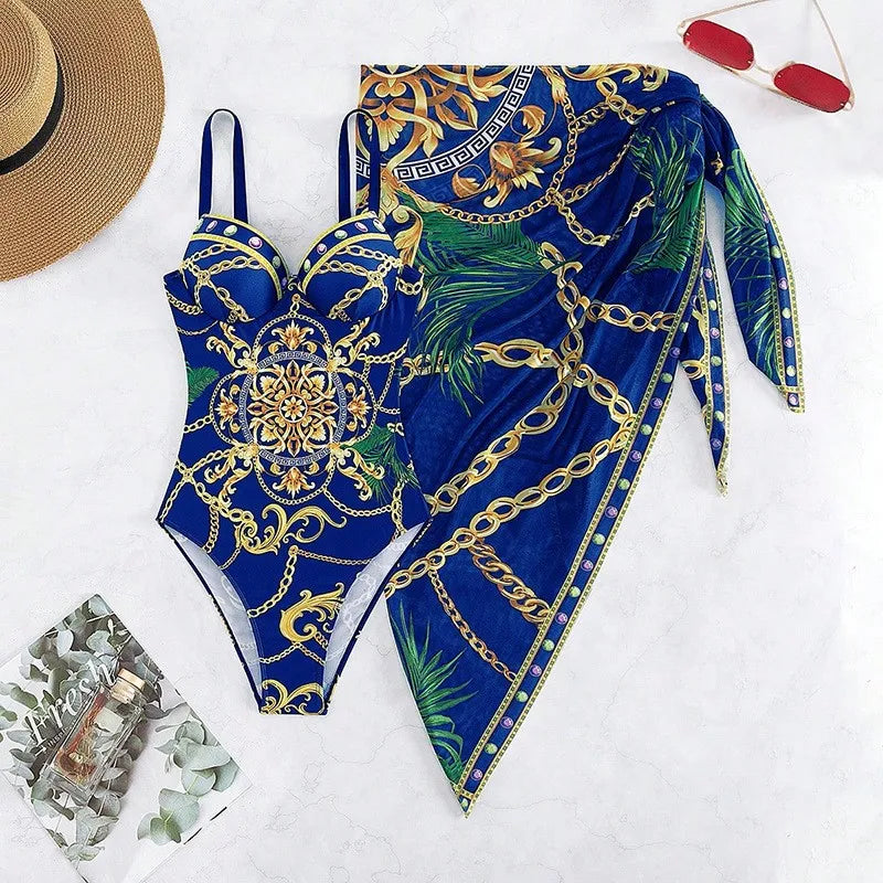 Sexystyle 2024 New Two Piece Women Bikini Set Push Up Floral Printed Bikinis Strappy Bandage Swimwear Brazilian Biquini Bathing Suit