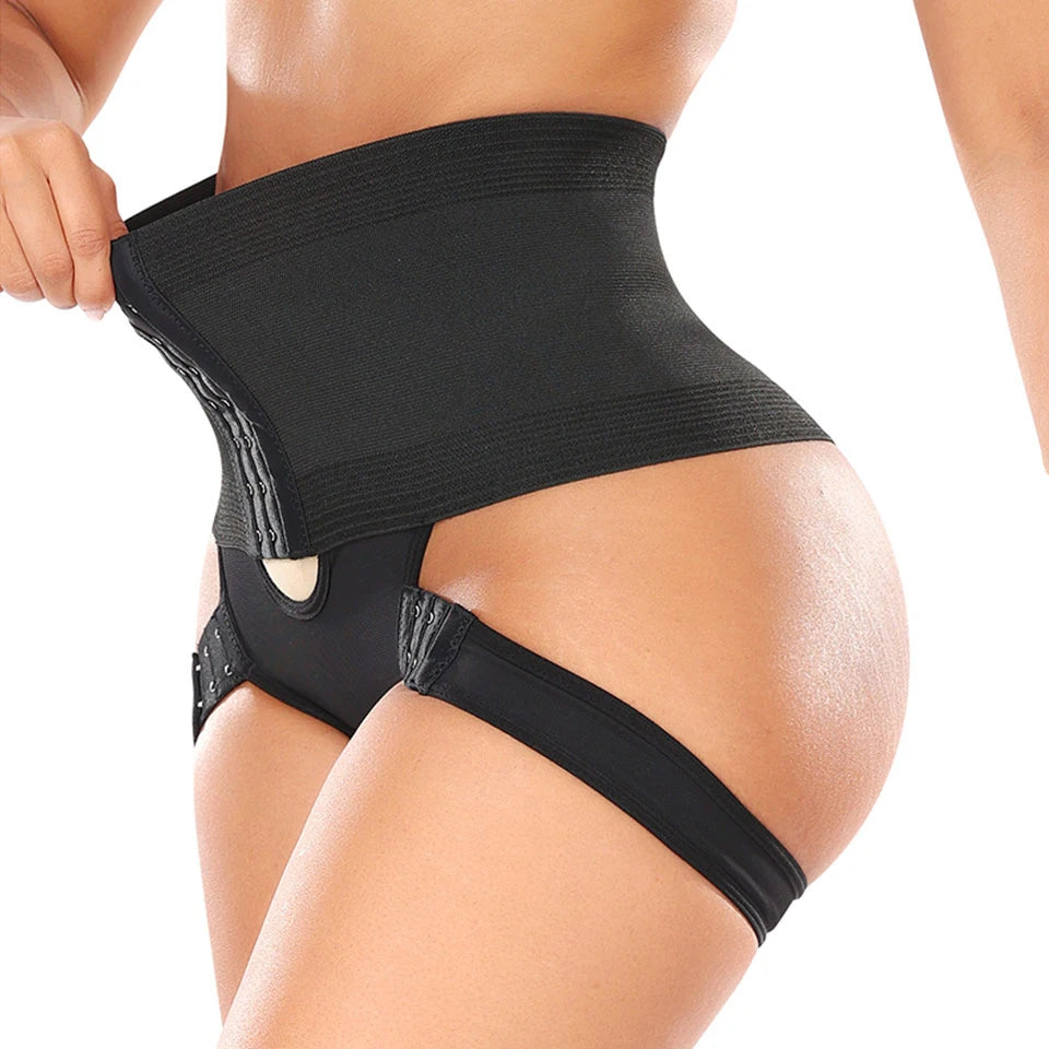 Sexystyle Butt Lifter Panties with Band Buttocks Pulling Underwear Body Shaper Waist Trainer Briefs Hip Enhancer T-back Shapewear Girdle