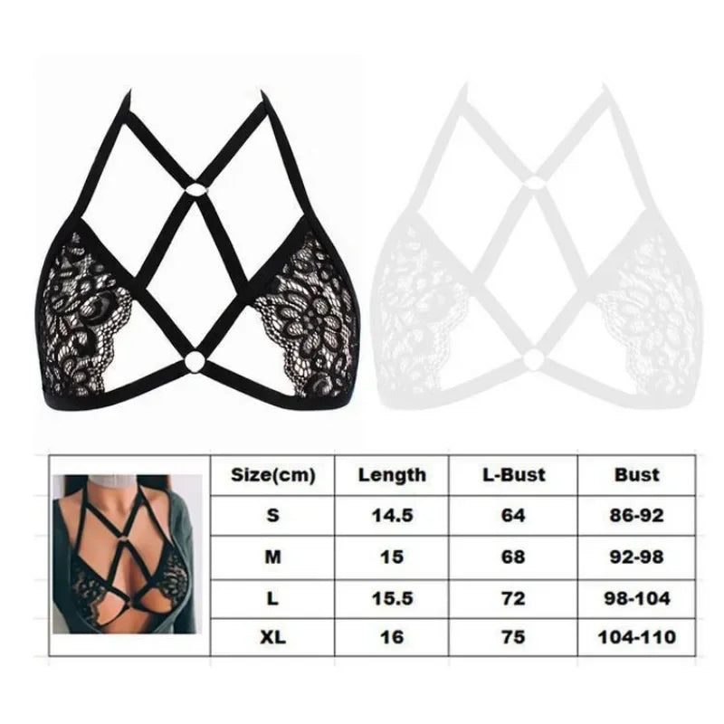 Sexystyle Lace Women's Bra Lingerie Fashion Push Up Female Bralette Top Adjustable No-Slip Female Bra Perspective Women Underwear - MiroleekNeto